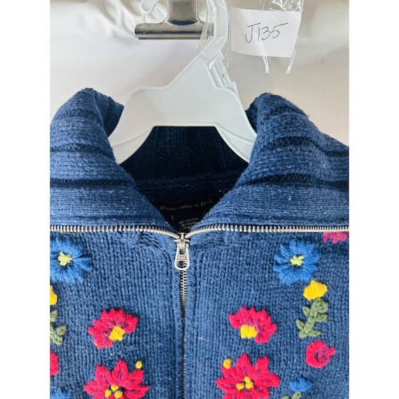 Y2K Abercrombie & Fitch Womens Small Crewel Stitched Floral