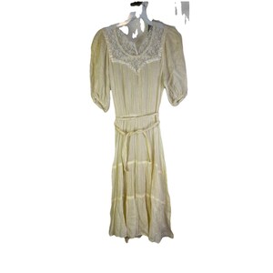 milkmaid dress old fashioned Vintage Milkmaid Lace-Up Midi Dress  Size XS/S