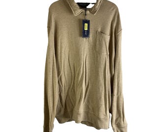 Deadstock 90s Ralph Lauren 1/2 Zip Pocket Sweater Sweatshirt Mens XL, Ralph Lauren Mens Sweater, Vintage Polo Golf Sweater