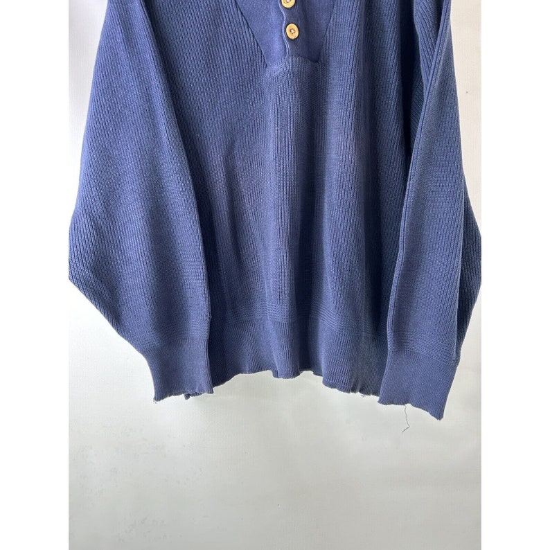 2000'S Eddie Bauer Cotton Knit Sweater, Men's Size XL cotton blue type Vintage Second Hand