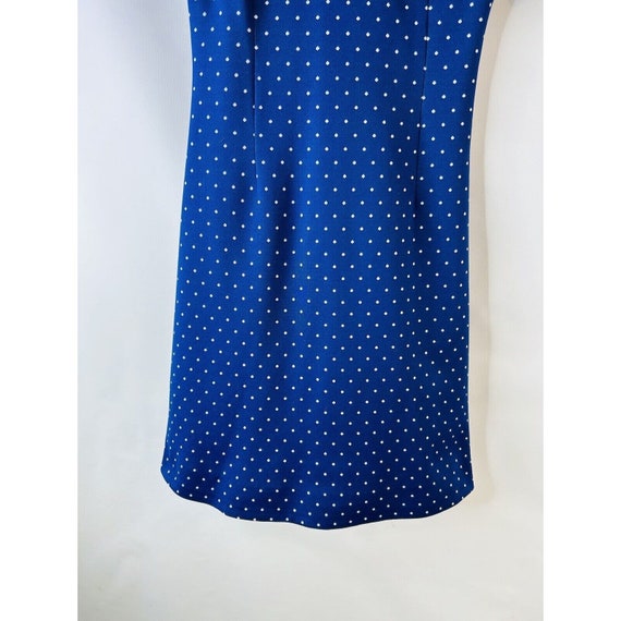 70s Womens Small Color Block Polka Dot Pointed Co… - image 3