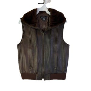 Leather Fur Jacket Y2k - Etsy