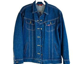 希少80s Lee トラッカージャッケット ヴィンテージパッチ付きヴィンテージLeeジーンズジャケット、希少