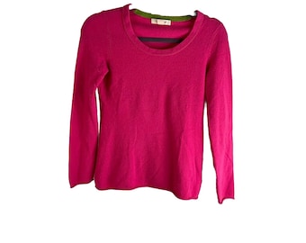 90s Womens Medium Soft Lightweight Cashmere Crewneck Sweater Pink, Vintage Cashmere Sweater, Womens Pink Sweater, Lightweight Sweater
