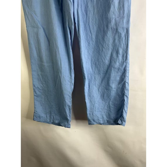 90s Lauren Ralph Lauren Womens 10 Linen Cropped Ankle Pants Blue