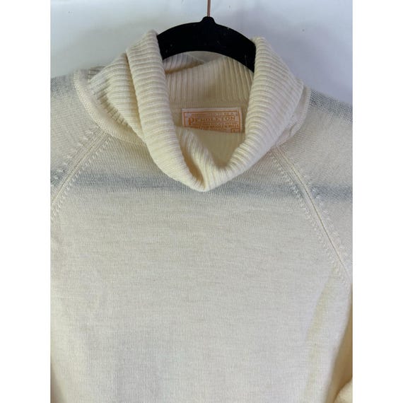70s Pendleton Virgin Wool Lightweight Turtleneck … - image 3