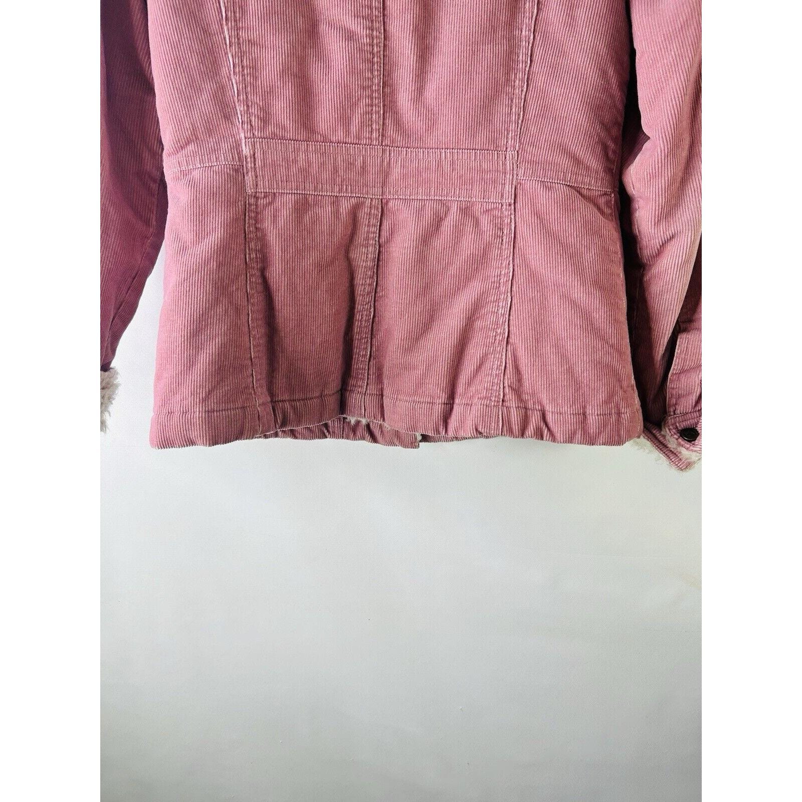 Y2K L.E.I Womens Small Pink Corduroy Shag Penny Lane Jacket Hippy