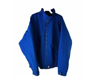 90er Jahre Carhartt Herren 2XL Blauer Softshell-Fleece-gefütterter Full-Zip-Mantel Blau, Vintage Carhartt-Mantel, Herren-Carhartt-Jacke, Vinage-Jacke