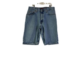 Vintage 1990s LEVIS Silvertab Baggy Jean SHORTS Size 27 Small