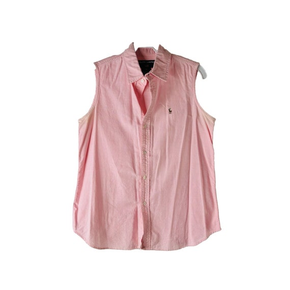 90s Ralph Lauren womens 10 Pink Cotton Distressed 