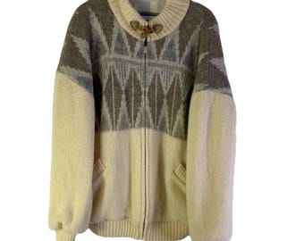 Suéter de punto nórdico de lana islandesa para hombre, talla grande, estilo rockabilly de los 80, suéter de punto para hombre, suéter de lana islandesa vintage, suéter de punto nórdico