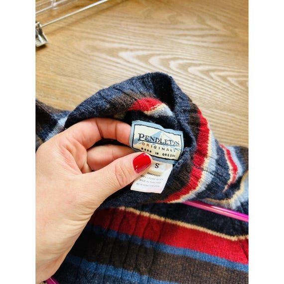90s Pendleton Womens Small Lambswool Cable Knit C… - image 4