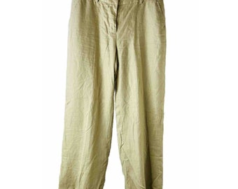 Y2K レディース 12 ガージー リネン 裏地 バギー パラッツォ フローイ パンツ ラゲンルック アーティスティック、レディース リネン パンツ、ヴィンテージ パラッツォ パンツ、ラゲンルック パンツ