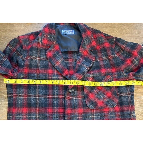 80s Pendleton Mens Small Virgin Wool Plaid Flanne… - image 3