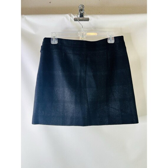 Y2K J. Crew Womens 6 Wool Plaid Mini Button Skirt… - image 5