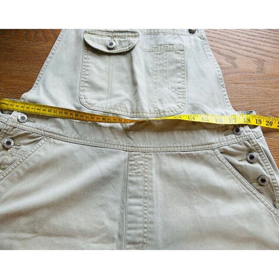 Y2K Womens XL Baggy Cargo Chino Cotton Short Bib … - image 8