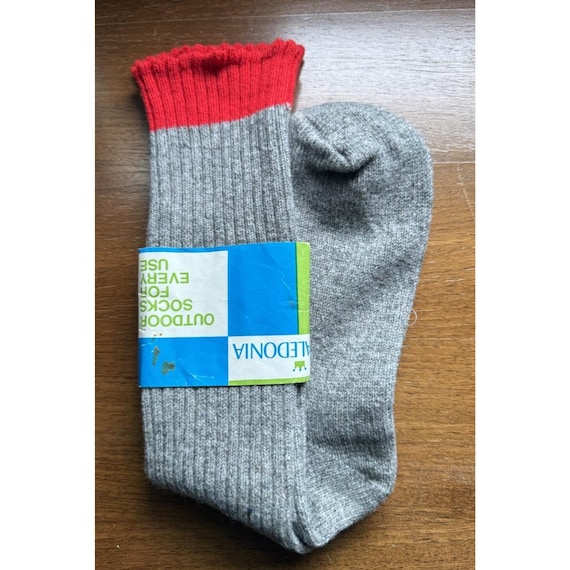 Deadstock 80s Wool Blend Thermal Boot Socks USA Mens 10-13, Mens Boot Socks, Vintage Tube Socks, Wool Blend Thermal Socks, Deadstock Socks