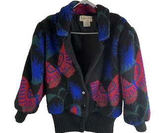 Maglione cardigan con piccola farfalla da donna anni '80, streetwear, maglione lavorato a maglia da donna, cappotto vintage, maglione lavorato a maglia tutto sopra