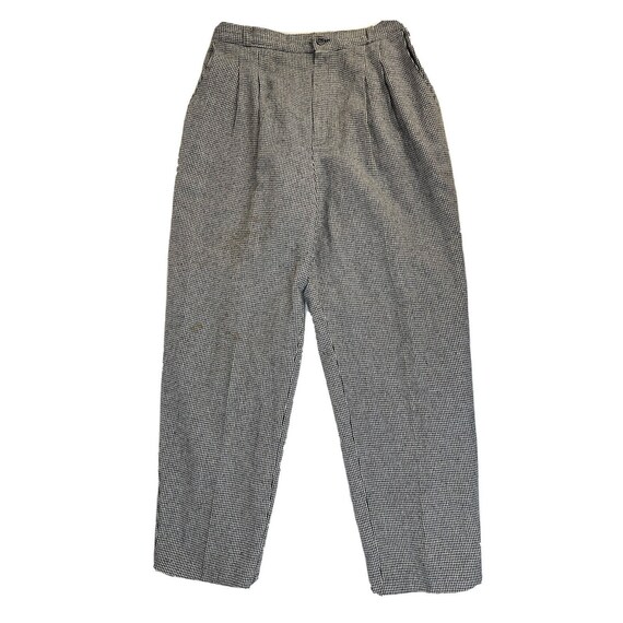 90s Womens 14 Houndstooth Plaid Pleated Trousers Dress Pants Slacks USA, Womens  Pleated Trouser Pants, Vintage Houndstooth Pants, 90s Pants - Etsy
