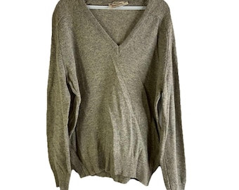 Suéter de punto ligero de lana de cordero irlandesa para hombre, talla grande, estilo rockabilly de los años 70, suéter de punto para hombre, suéter vintage de lana de cordero irlandesa, suéter liso