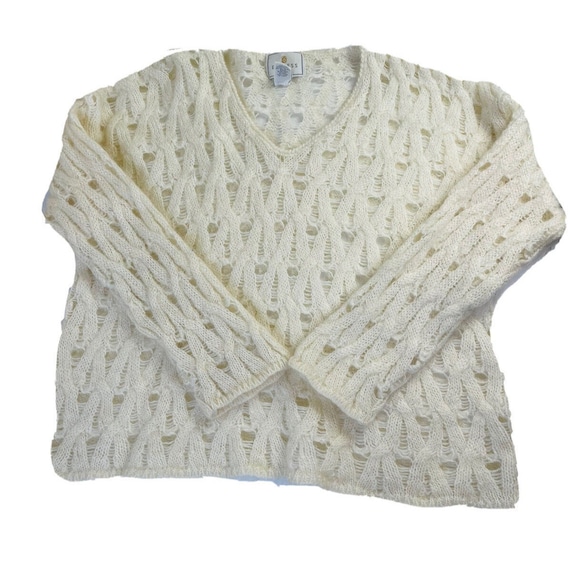 Y2K Express Tricot Womens Medium Mohair Crochet Kn