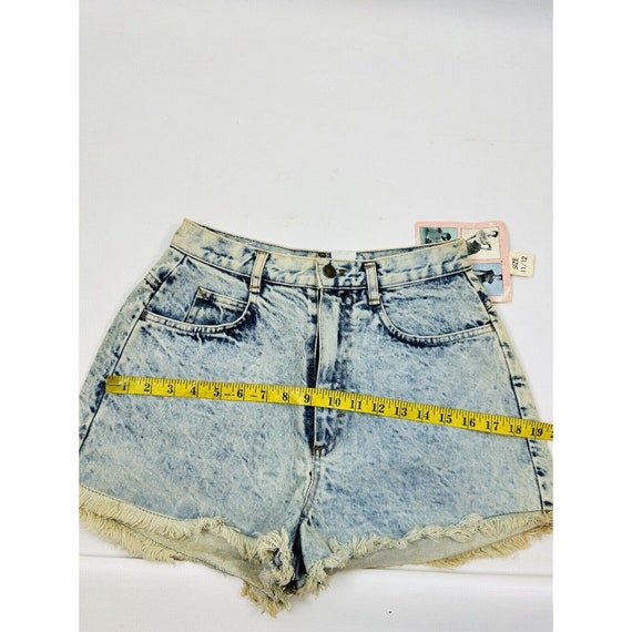 NOS 80s Womens 11/12 Acid Washed Cut Off High Ris… - image 8