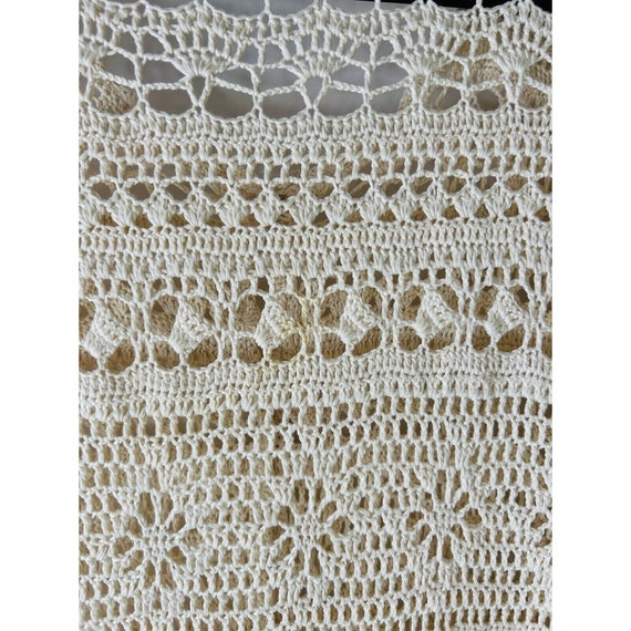 Y2K Bloomingdales womens XL Silk Crochet Knit Car… - image 5