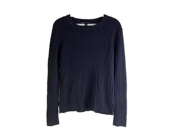 Vintage 1990s Brooks Brothers Knit Crewneck Sweater / Solid