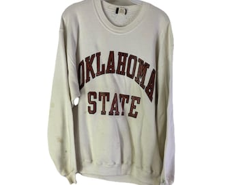 90s Jansport Oklahoma State Thrashed Crewneck Sweatshirt 2XL, Vintage Jansport Sweatshirt, Oklahoma State Crewneck Sweatshirt,