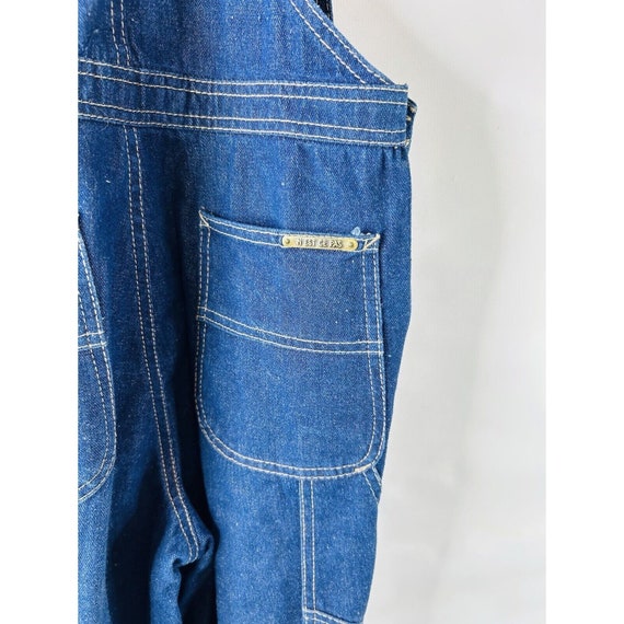 80s Womens 12 Indigo Wash Blue Baggy Denim Jean B… - image 6