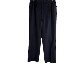 80s Womens 12 Wool Pleated High Rise Trouser Dress Pants Old Money, Womens Wool Trousers, Vintage wool Pleated Pants, Old Money Pants