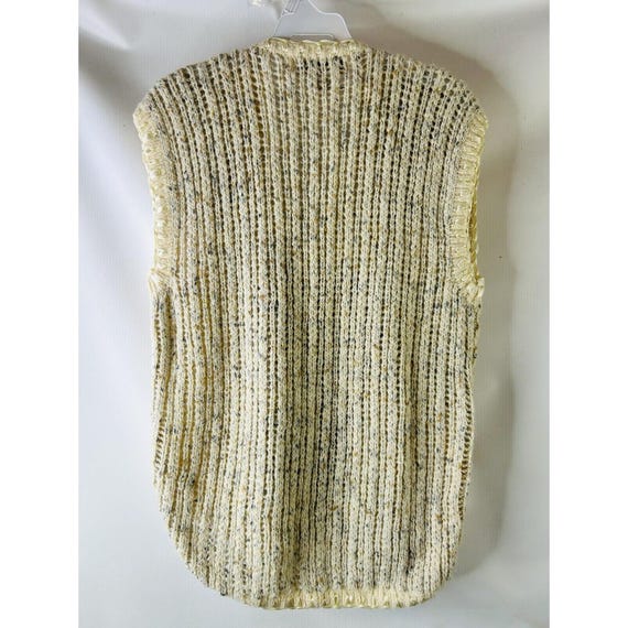 80s Womens Medium Wool Knit Patchwork Cardigan Sw… - image 7