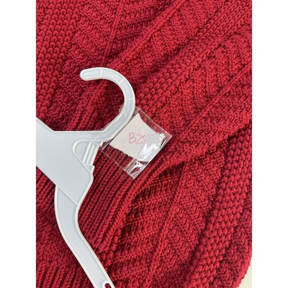 VTG 80s Mens XL Cotton Cable Knit Dad Cardigan Sw… - image 6