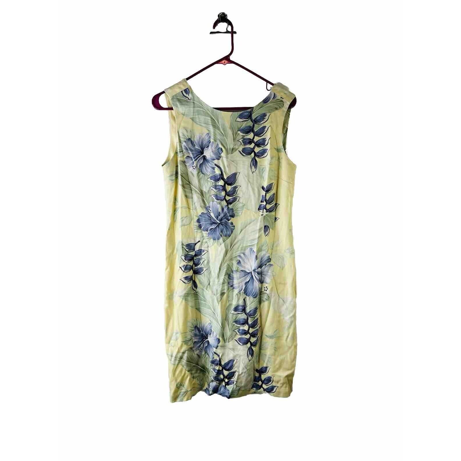 Tommy Bahama, 90s Tommy Bahama Womens 10 Hawaiian Floral Sleeveless Sun Dress Beach, Tommy Bahama Dress, Vintage Hawaiian Dress, Silk Floral Dress