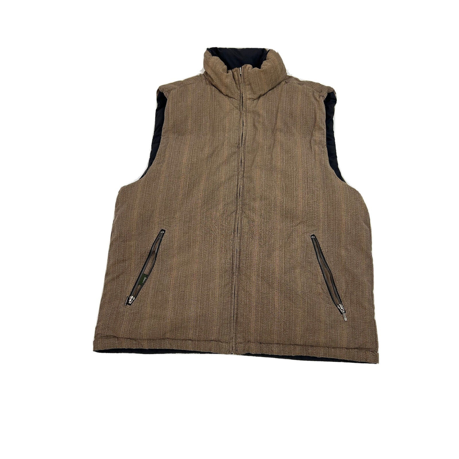 90s Eddie Bauer Mens Large Goose Down Fill Reversible Puffer Vest 
