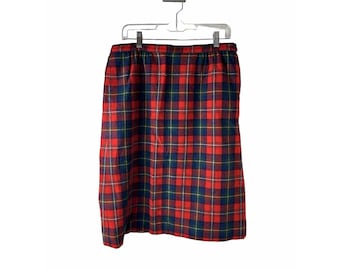 80s Pendleton womens 16 Authentic Boyd Tartan Plaid Straight Knee Skirt USA, Pendleton Womens Skirt, Vintage Plaid Wool Skirt, 1980s Skirt