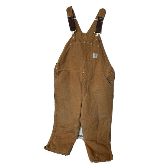 90s Carhartt Mens 44x30 Spell Out Insulated Knee … - image 1