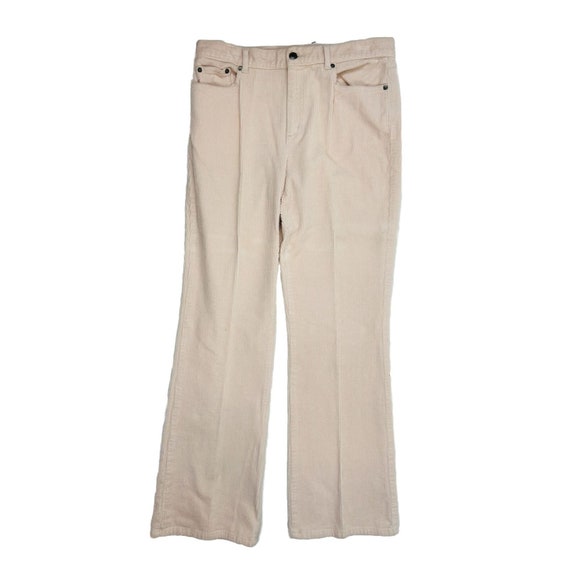 90s Womens 8 Wide Whale Corduroy Chino Pants Blus… - image 1