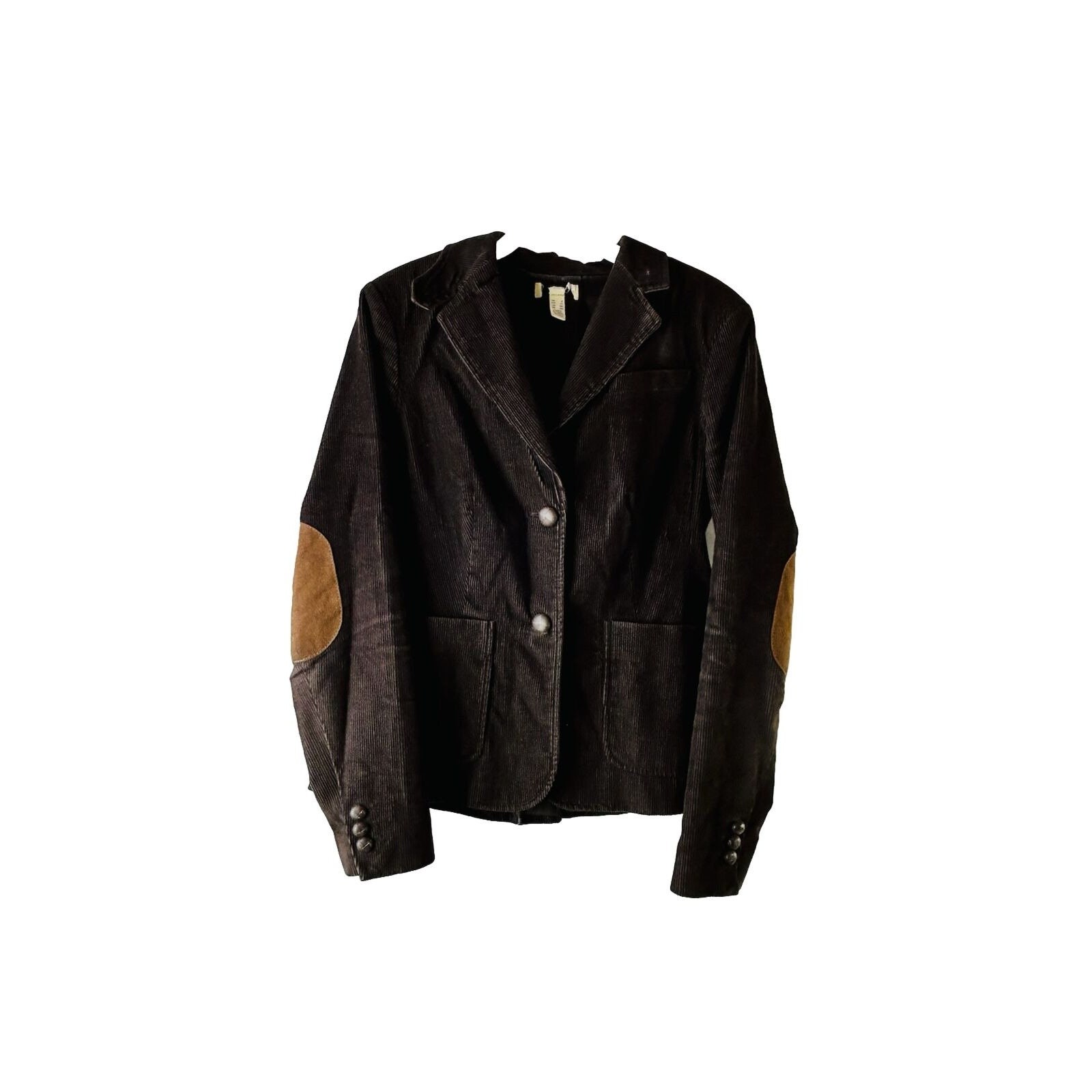 Womens corduroy jacket top with elbow patches