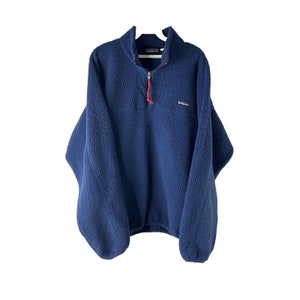 Vintage 80s 1989 Patagonia Synchilla Fleece Snap T Pullover Jacket 