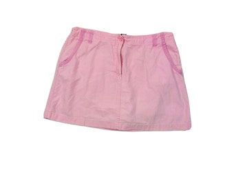 Y2K Femmes 12 Jupe Mini Skort en Lin Rose, Mini Jupe Y2K, Jupe en Lin Gauzy Femme, Jupe Rose Barbiecore, Jupe de Tennis vintage, Jupe