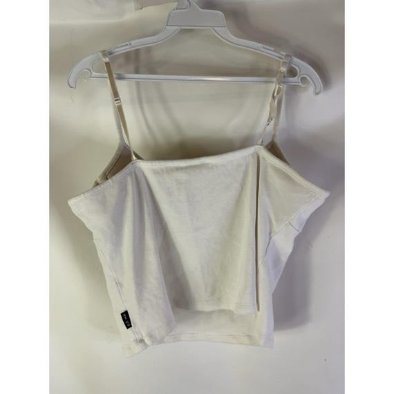 Y2K Baby Doll Top Cami Shirt Padded Shelf Bra Spaghetti Cropped Medium, Y2K Baby Doll Top, Vintage Padded Cami, Shelf Bra Shirt View 5