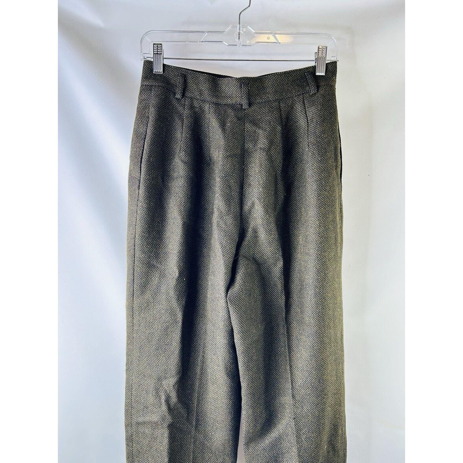 90s Womens 8 Wool Pleated High Rise Trousers Dress Pants Slacks