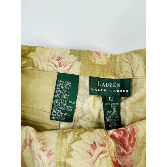 90s Lauren Ralph Lauren Womens 12 Linen Country F… - image 9