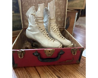 50s Roller Skates Betty Lytle Hyde Chicago Roller Skate Co. White Womens 6, Vintage Betty Lytle Hyde Roller Skates, 1950s Roller Skates