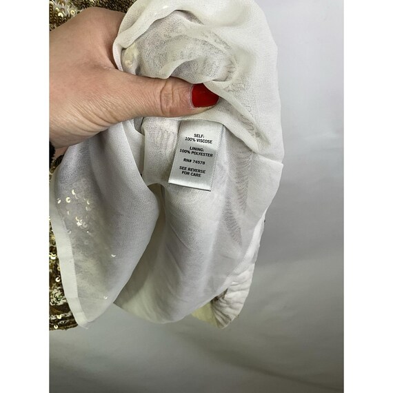 Deadstock Y2K Cache Womens Large Sequin Animal Pr… - image 6