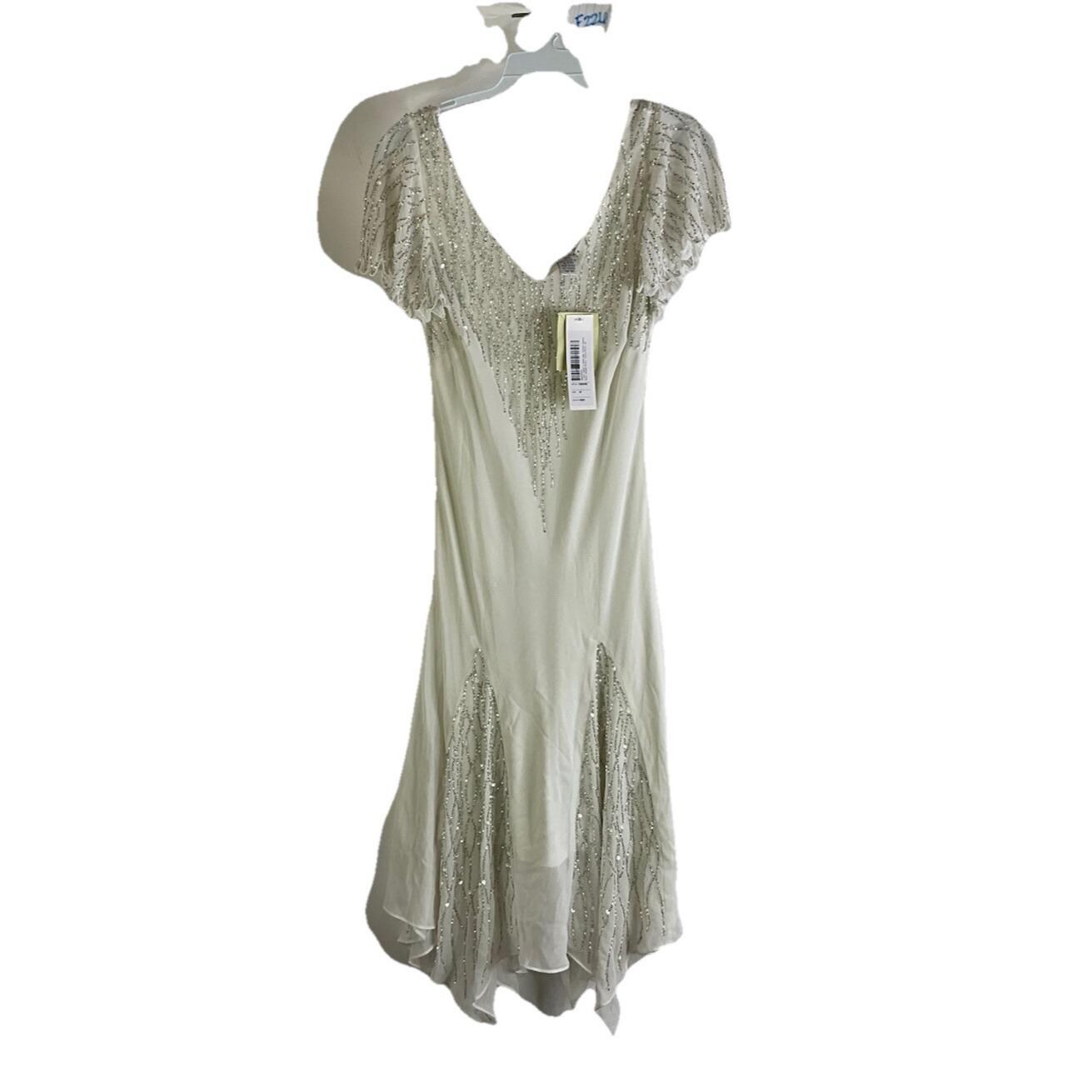 vintage beaded midi fairy dress with sharkbite hem Vintage Beaded Midi Fairy Dress with Sharkbite Hem in Olive