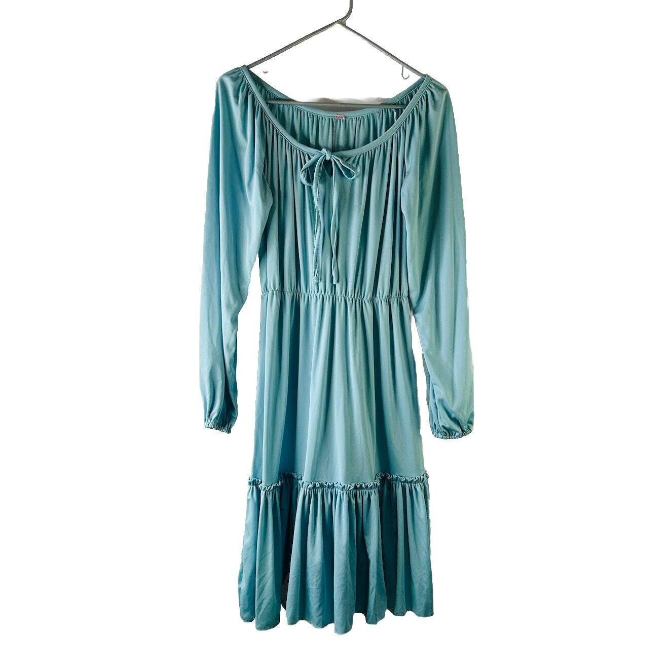 spring blue dress Crinkled Chiffon Dress (Women)