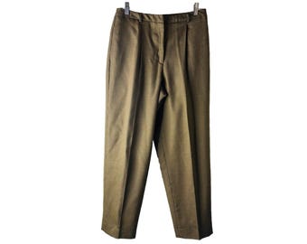 Vintage Ralph Lauren Houndstooth Wool Trousers – 90s Pleated