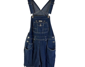 Salopette corta Y2K da donna, taglia piccola, ampia, streetwear, salopette corta da donna, salopette corta vintage, pantaloncini tagliati